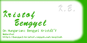 kristof bengyel business card